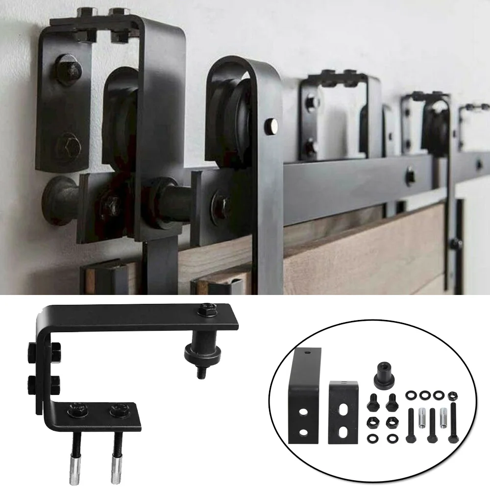

Mount Bracket Kit Sliding Barn Door Hardware Rack Bedroom Kitchen Farm