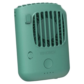 

Portable Mini Usb Rechargeable Hanging Neck Fan Wearable Cooling Fan Waist Fan With UV And Usb Charging Function-Green