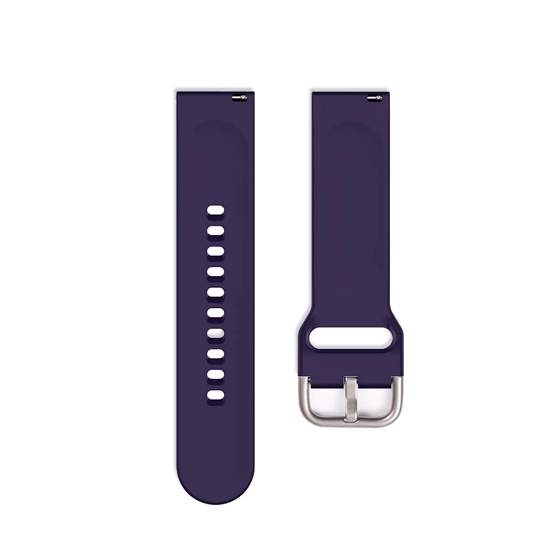 20 мм ремешок для часов с принтом для samsung Galaxy Watch Active 2 ТПУ резиновый сменный Браслет для Galaxy Watch Active - Цвет ремешка: Фиолетовый