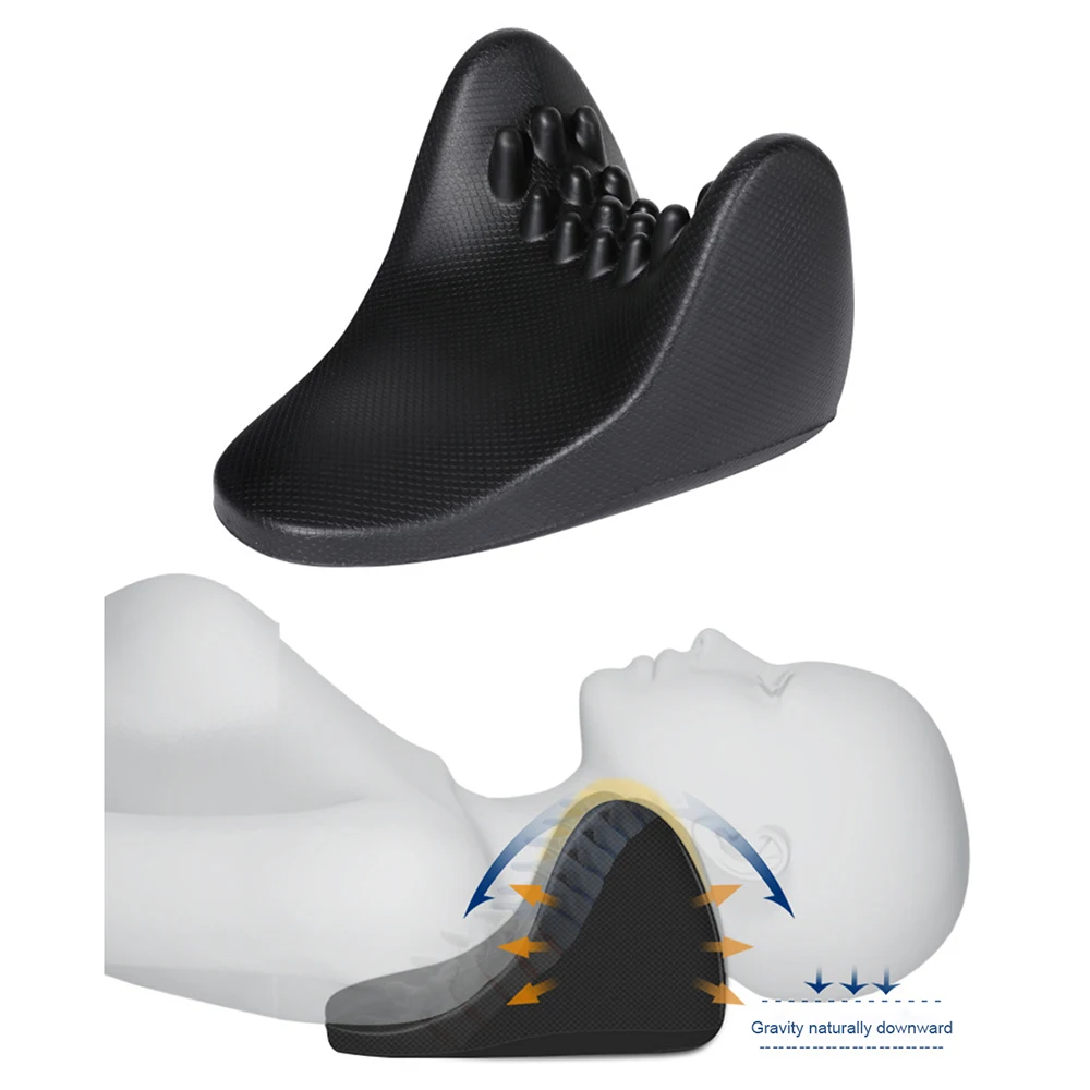 Portable Neck Massager Pillow Cervical Traction Relaxation Memory Foam Release Stress Shiatsu Shoulder Massage Point Pressure