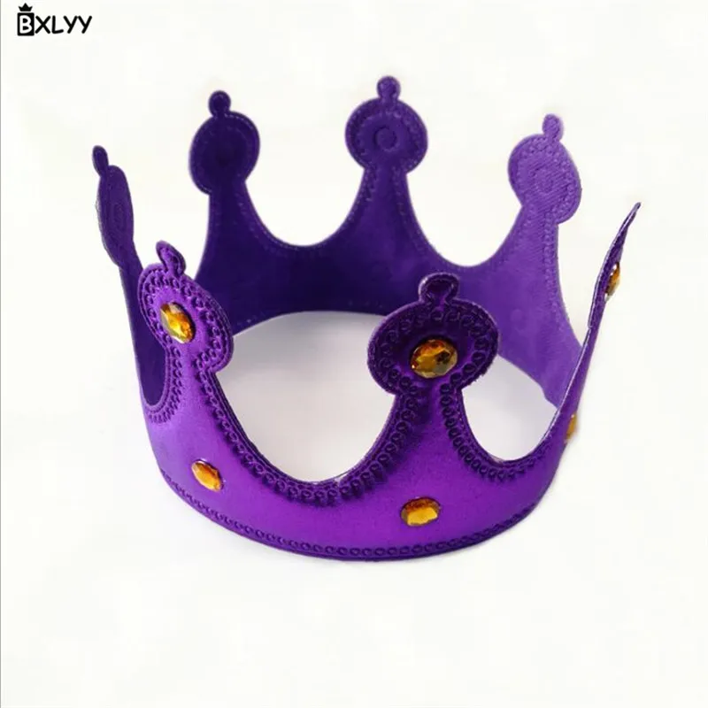 BXLYY комплект из 1 предмета; Корона принца, принцессы шапка День рождения украшение на Рождество и Хеллоуин; год Baby Shower Gift.0z