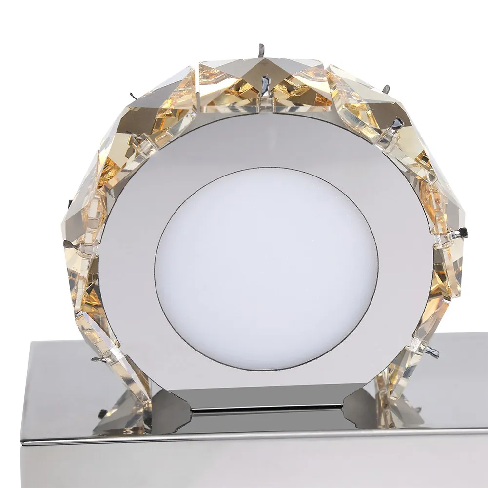 Зеркало передняя лампа Современный теплый белый 4 светодиодный Кристалл зеркало передняя стена свет Декор туалета ванной лампы