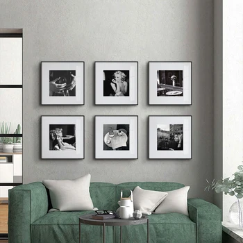 

Black and White Retro Photography Scenery Posters Nordic Canvas Painting Home Decor Wall Art Vintage Figure Print Pictures
