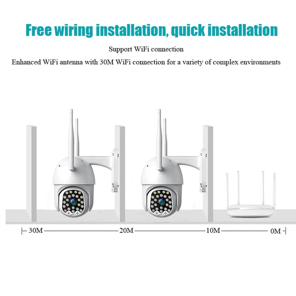 Smart 1080P Wifi уличная Водонепроницаемая камера, домашняя камера безопасности, камера наблюдения, детский монитор, домашняя HD Беспроводная камера