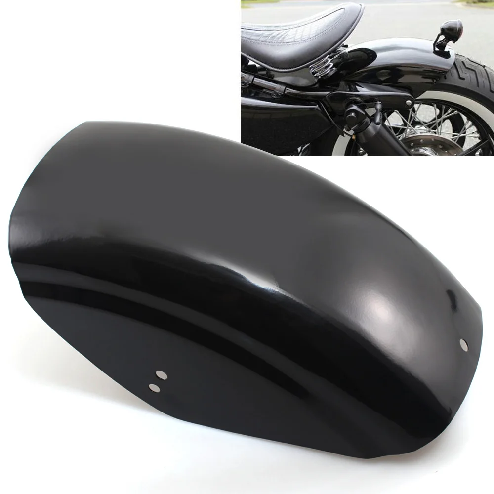 

Gloss Black Metal Short Flat Rear Fender Mudguard For Harley Sportster XL 883 1200 48 72 Iron Bobber Custom Cafe Racer Models