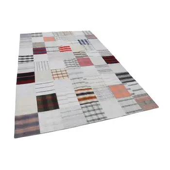 

202x301 Cm Beige Handmade Rugs Patchwork Rug-7x10 Ft