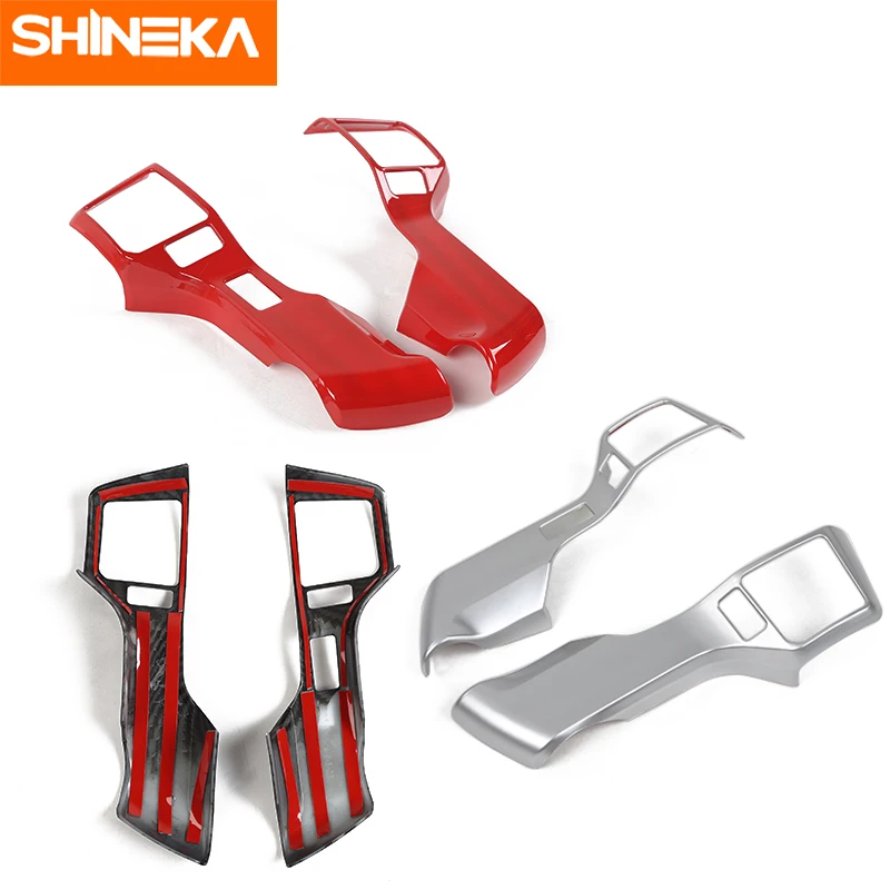 SHINEKA интерьер Молдинги для Toyota 4runner 2010+ рулевого колеса автомобиля украшения крышка наклейки автомобильные аксессуары для Toyota 4runner