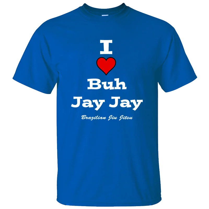 Классическая мужская футболка с надписью «I Heart Buh Jay Wht C»,, базовая Однотонная футболка для отдыха, футболка с короткими рукавами и защитой от морщин