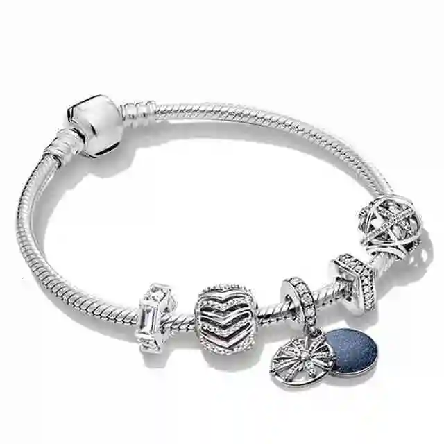 

100% Silver sterling 925 2019 ZT0249 New Elegant Desires Charm Fireworks Pending String Charm Bracelet Conjoin