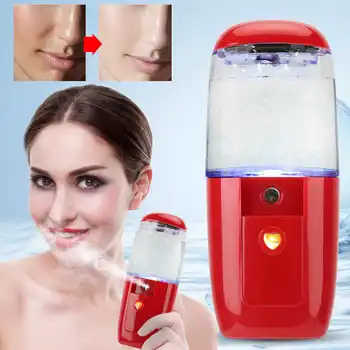 

50ml Face Nano Mist Sprayer Deep Moisturizing Household Face Sprayer Skin Care Tool Device Red