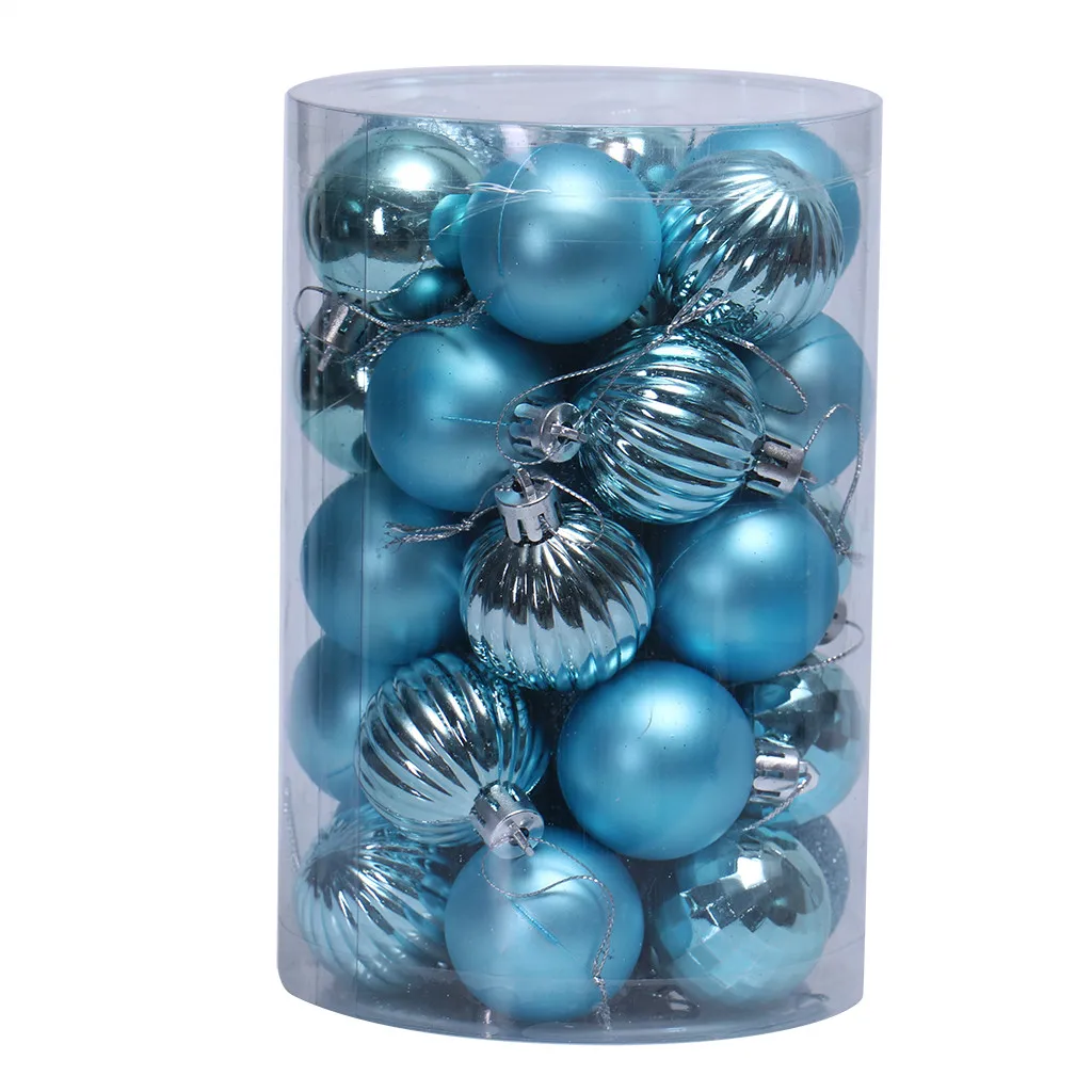 34PC 40mm Christmas Xmas Tree Decoration Ball Bauble Tree Hanging Ornaments Home Party Ornament Decor New Year pendant F927 - Color: A