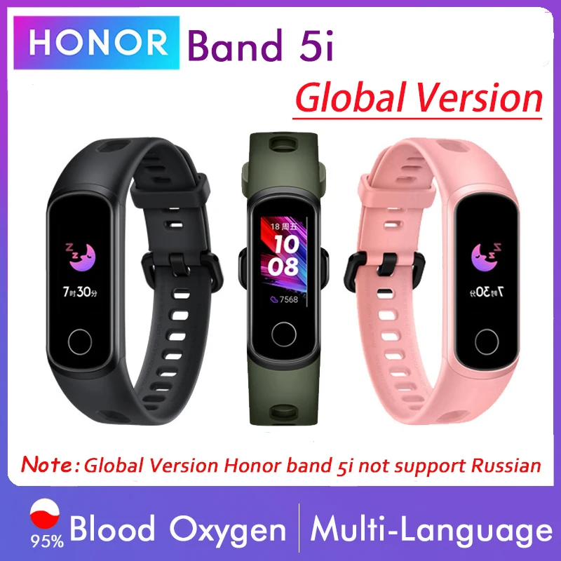 CN/Глобальная версия фитнес браслета Honor Band 5i браслет с USB зарядкой и мониторингом