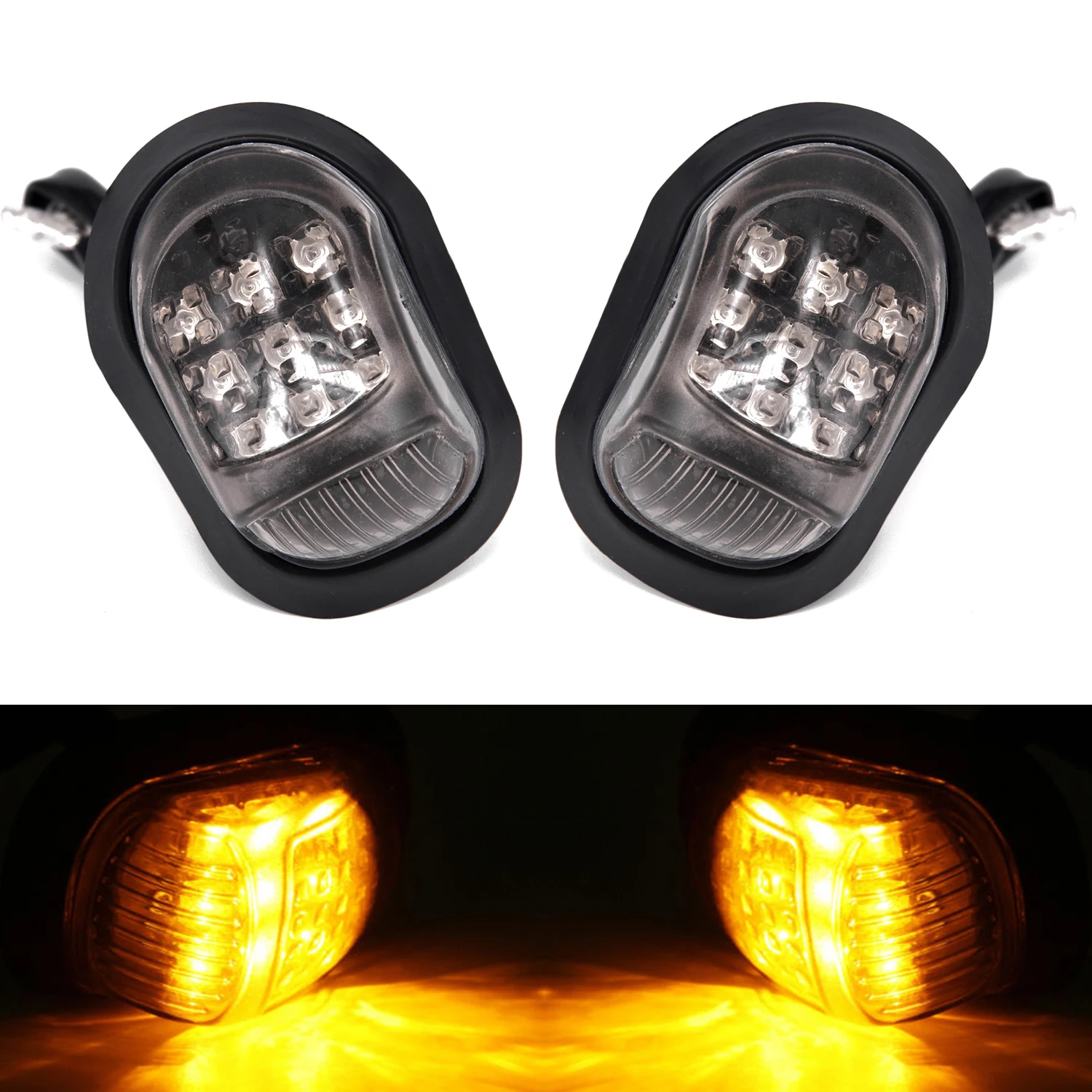 2 мотоцикл 12V заподлицо 9LED сигнал поворота мигалка светильник Янтарный водонепроницаемый