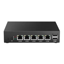 Mini PC Fanless pFsense Firewall Router Celeron J1900 Quad Core Windows 10 4 Gigabit LAN COM RJ45 VGA Industrial Computer qotom pfsense mini pc with celeron 3855u 3865u processor and 6 gigabit nics serial fanless mini pc firewall router