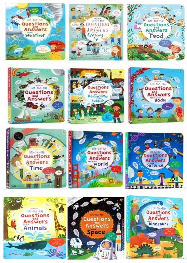格安モール 12本usborneリフトのフラップ質問と回答英語ブック子供教育かわいい画像3d段ボール年齢3アップ の定番から人気の限定 Signature Johaness Com