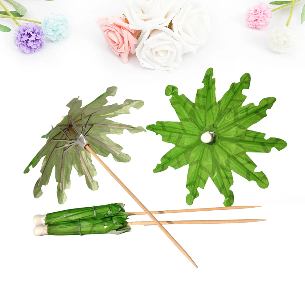 20pcs Coconut Tree Cake Topper Cute Cake Picks Inserts Paper Cupcake Toppers Dessert Fruit Food Picks For Wedding Birthday Party