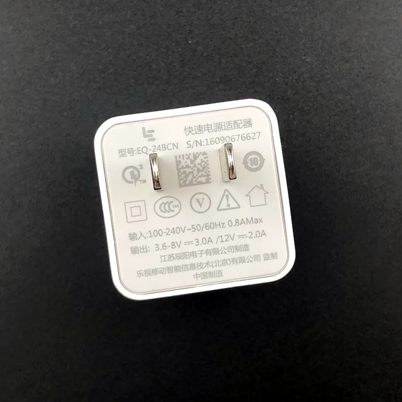 Letv быстрое зарядное устройство 12 v/2A QC3.0 Быстрая Зарядка адаптер для LE 1/1 S/1 Pro/2/Air 2/Pro/Max 2/Pro 3 мобильного телефона