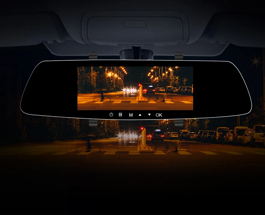 Vikewe Автомобильный видеорегистратор 7,0 дюймов зеркало заднего вида FHD 1080P видеорегистратор с двумя объективами видеорегистратор ночного видения авто регистратор видеорегистратор
