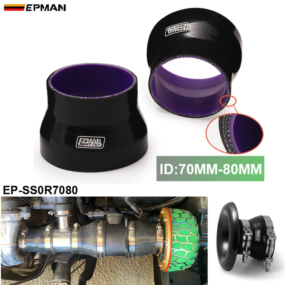 2.75&quot-3.15&quot 70mm-80mm 4-ply Universal Reducer Silicone Hose Coupler Black For BMW E36 M3/325i/ is/ iX M50 9 EP-SS0R7080 |