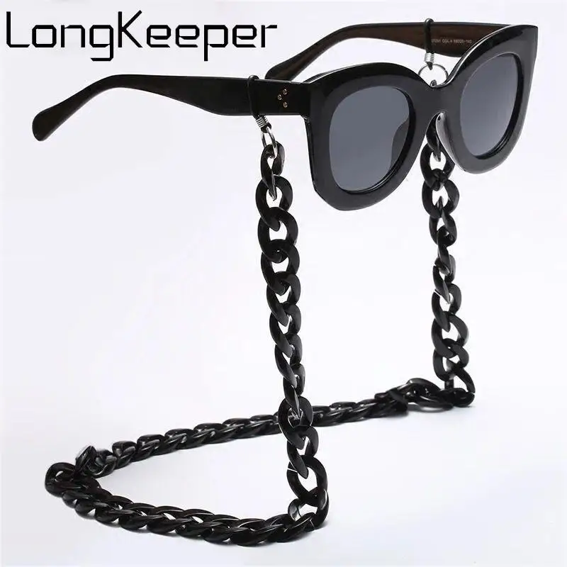 LongKeeper винтажная акриловая цепочка для очков мужчин и женщин Модный шнур чтения