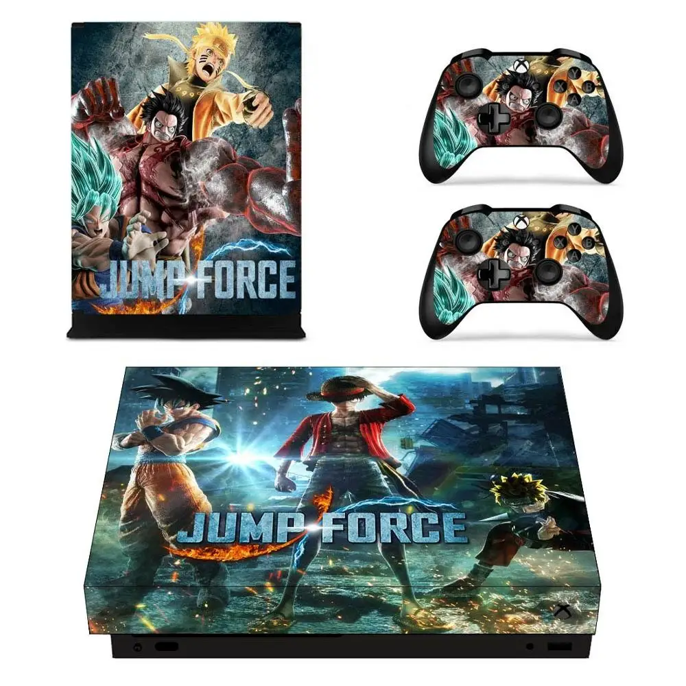 YSX1X2127 Jump Force Полный чехол для игры кожная консоль и наклейка на контроллер для Xbox One X консоль+ наклейка для контроллера - Цвет: YSX1X2127