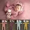 0-1 Month Newborn Photography Props Hat Baby Boy Girl Romper Bodysuits Outfit  Photography Baby Studio Shooting Props Clothing 1