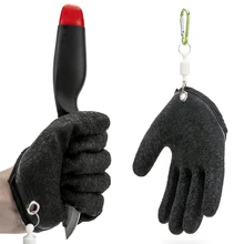 Gants de pêche pour attraper des poissons, protège la main des éraflures de perforation, libération d'aimant imperméable, gants de chasse professionnels antidérapants en Latex