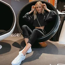 Модная спортивная одежда для девочек, женская короткая блузка, штаны с высокой талией, спортивный костюм, одежда с длинными рукавами, повседневный спортивный костюм, Set1212