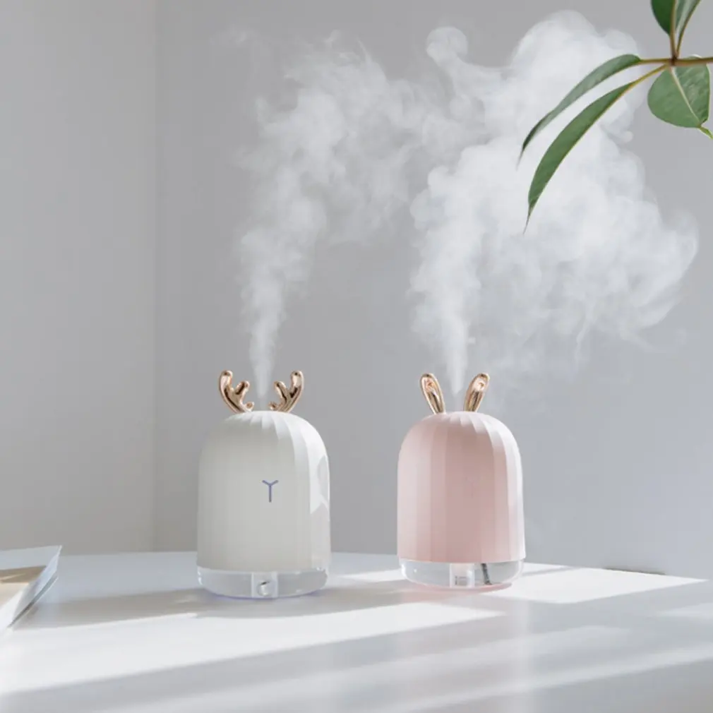 220ML Ultrasonic Air Humidifier Aroma Essential Oil Diffuser for Home Car USB Fogger Mist Maker with LED Night Lamp