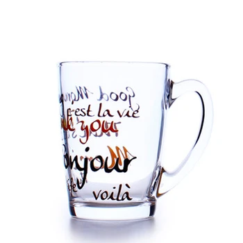 

Milk Mug Glass Cup Creative Printing Hot Water Mug Original Cups To Sublimate Caneca Personalizada Eco Friendly Products L