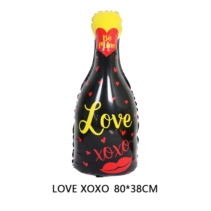 LOVE XO 1 шт, дня рождения, свадьбы, годовщины вечерние гелия Фольга бокал для шампанского для виски, коктейлей воздушные шары украшения для взрослых и детей детские теплозащитные воздушные Globos - Цвет: LOVE XO