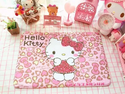 Мультяшный домашний плюшевый нескользящий коврик Hello kitty, милый коралловый бархатный коврик - Цвет: 5