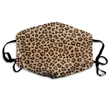 

Swono Mask Leopard,Animal Leopard Print Pattern Polyester Anti Dust Face Mask-Washable and Reusable Mask for Cycling Camping