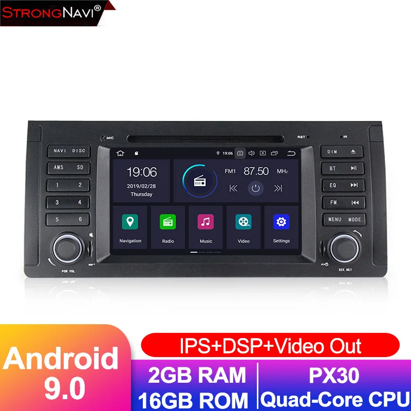 Best IPS DSP Android 9.0 4+64G  Car DVD PLAYER For BMW X5 E53 E39 GPS stereo audio navigation multimedia head unit wifi 2