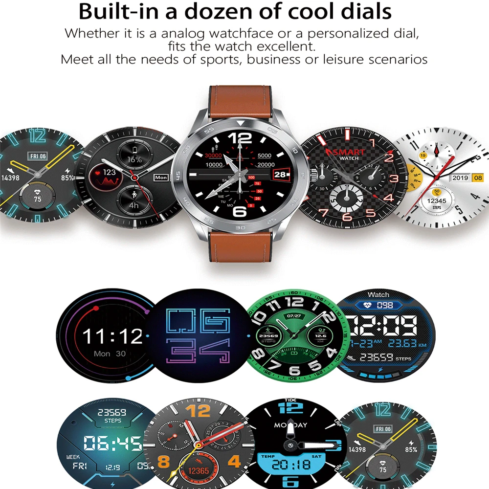 DT98 мужские умные часы IP68 Smartwatch ECG фитнес-трекер для измерения сердечного ритма полный сенсорный бизнес умные часы Bluetooth Вызов наручные часы