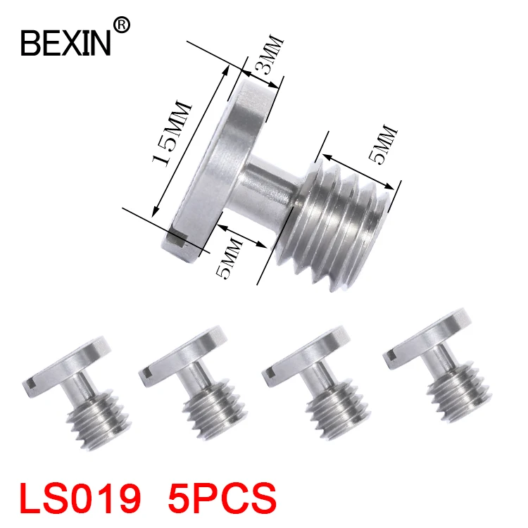 LS019 5PCS Быстросъемный винт для камеры 3/8 дюймов аксессуары для камеры Адаптер Крепежная пластина винт для камеры быстросъемная пластина штатив - Цвет: LS019 5PCS