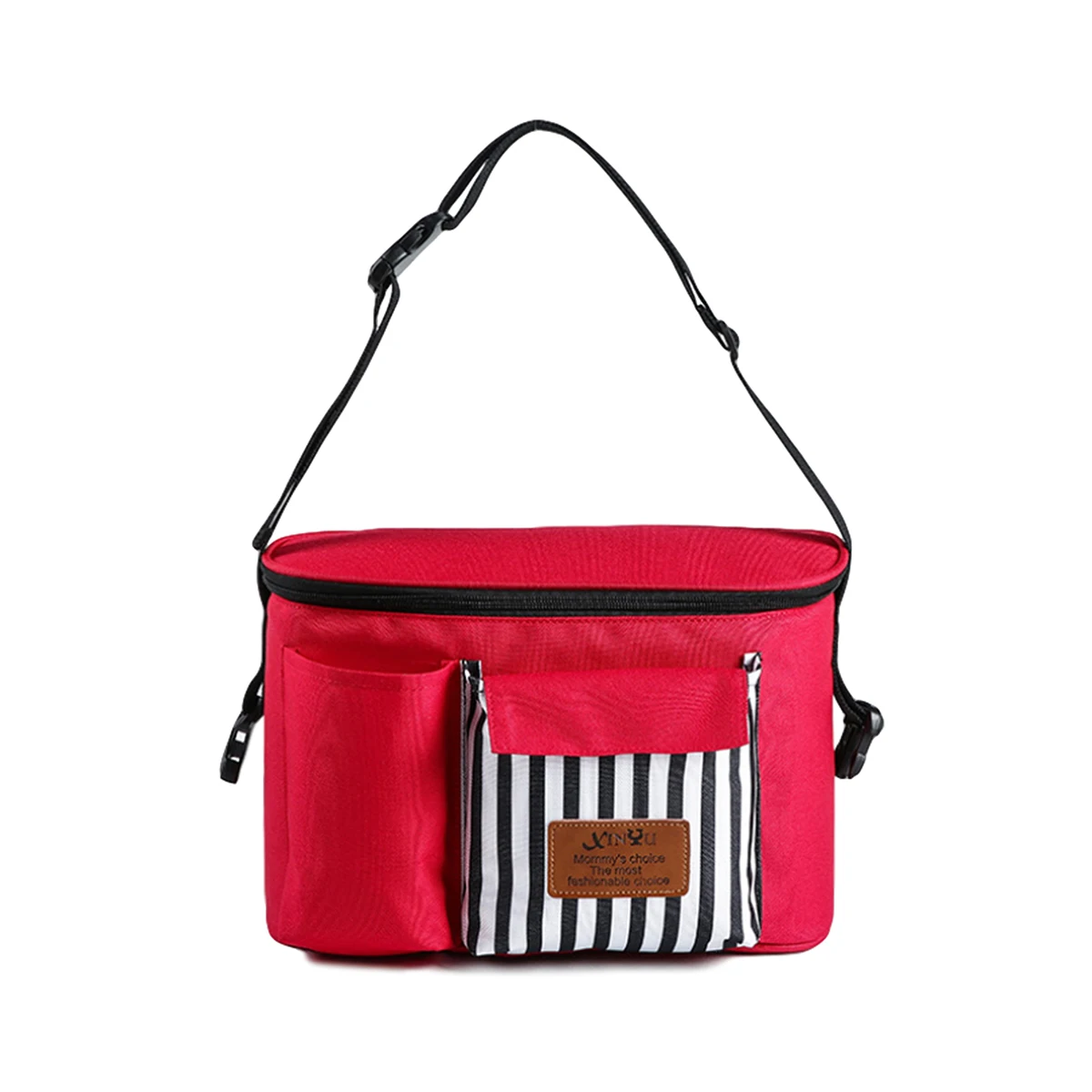 

Mummy Bag Striped Multipurpose Ditty-Bag Handbag Hanging Basket Top-Handle Shoulder Bags for Baby Carriage