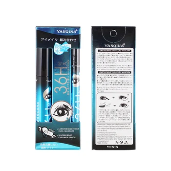 

Hot Mascara Liquid Eyeliner Set Eye Lashes Makeups Black Smooth Waterproof Mascara Eyeliner CNT 66