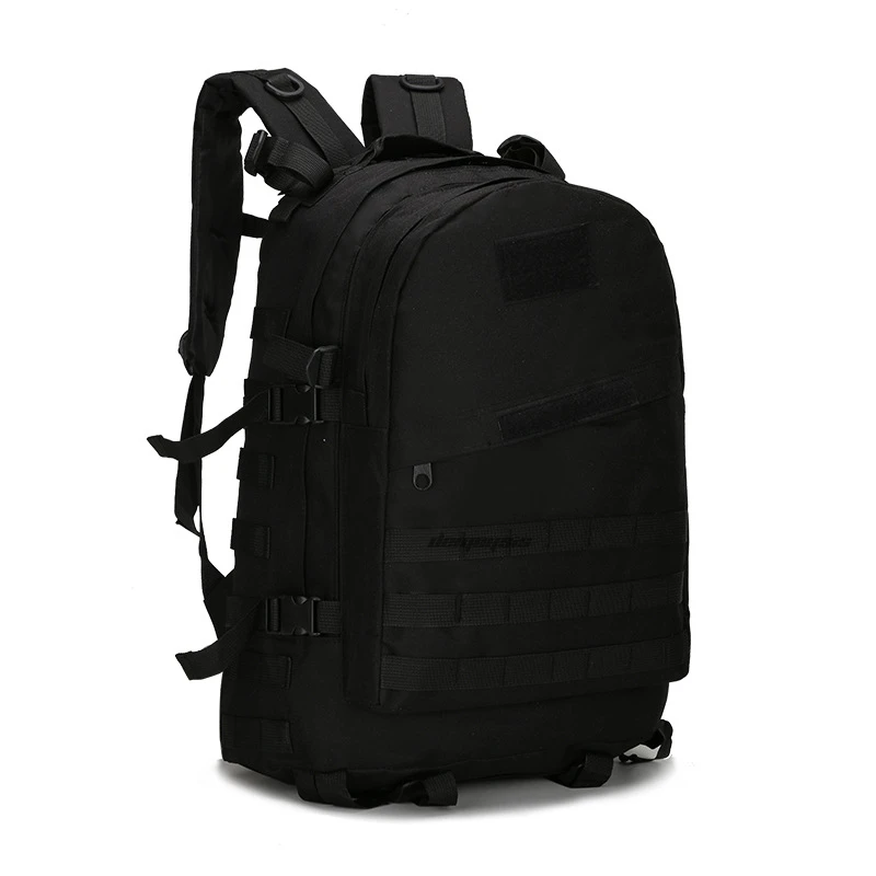 Водонепроницаемый Камуфляжный Тактический Рюкзак Molle военный Пейнтбольный боевой мешок 40л инструменты для охоты туризма сумка альпинистский рюкзак - Цвет: black