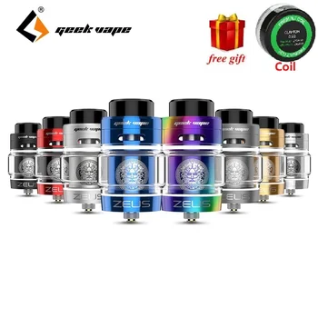 

GeekVape Zeus Dual RTA Tank 4ml/5.5ml Atomizer with Single/Dual Coil Building Easy Build Electronic Cigarette Tank vs Zeus RTA