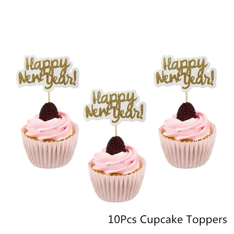 10Pcs Chicinlife, 20 шт., веселый год,, реквизит для фотостудии со шляпой, очками, усы, новогодние, вечерние, рождественские украшения - Цвет: 10Pcs