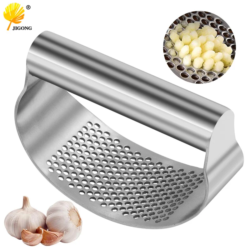Manual de prensa de ajo cortador rebanador picador prensador de ajos de acero inoxidable cocina herramienta