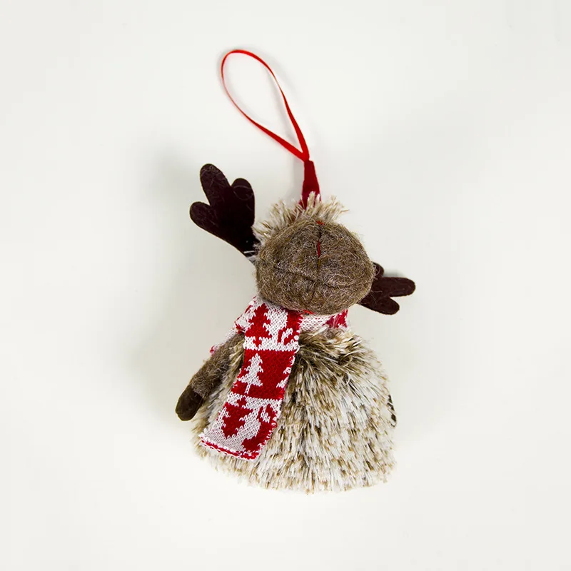 Украшения для рождества Прекрасный олень Ангел старый человек ткань кукла подвесная Елочная игрушка Новогодние украшения подарок - Цвет: reindeer