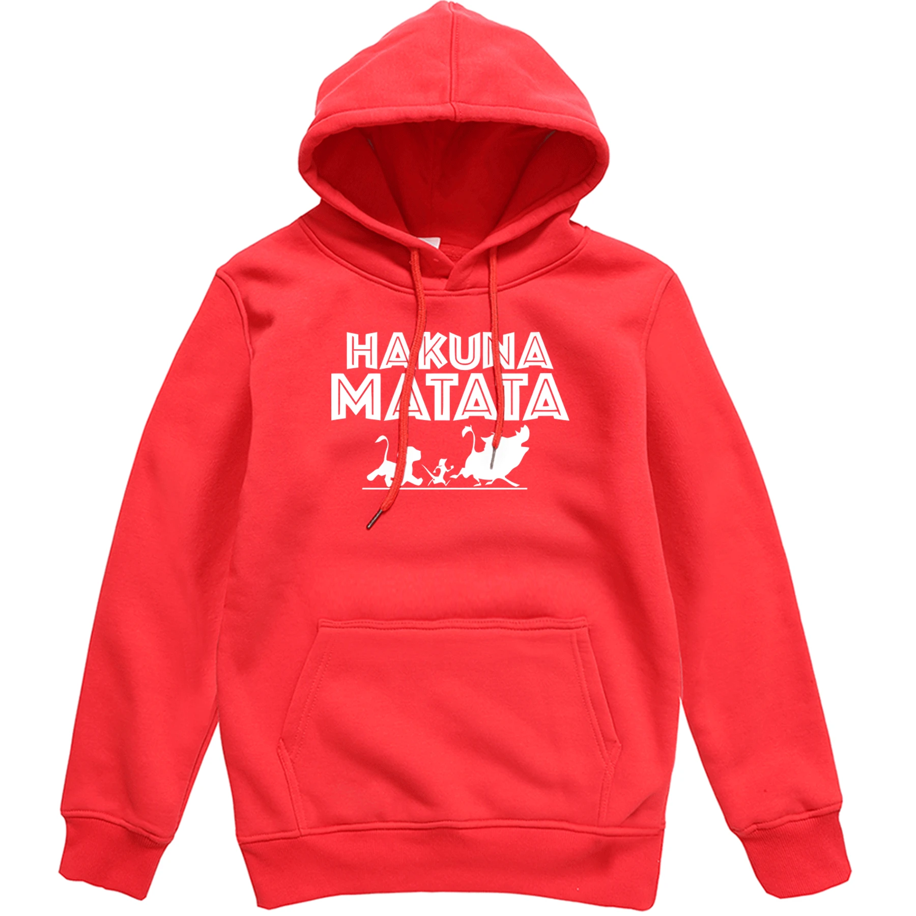 Hakuna Matata, мужские толстовки с капюшоном,, Король Лев, мужской Стильный пуловер, серия из фильма, свитшот с принтом для мужчин, спортивный костюм - Цвет: red5