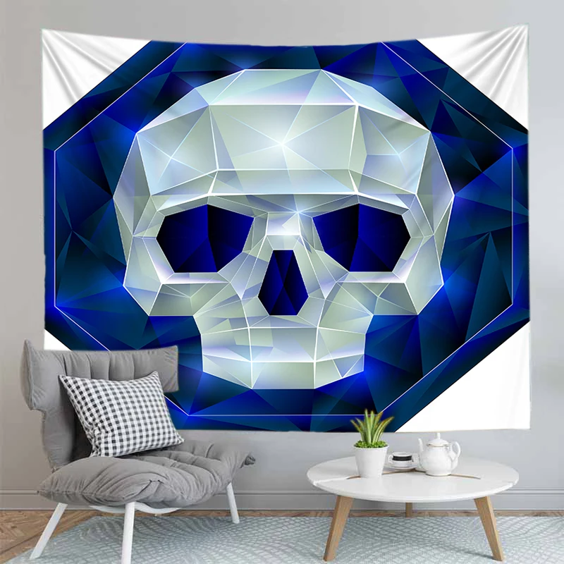 Индийский гобелен 3d печатных одеяло с черепом настенный в богемном стиле