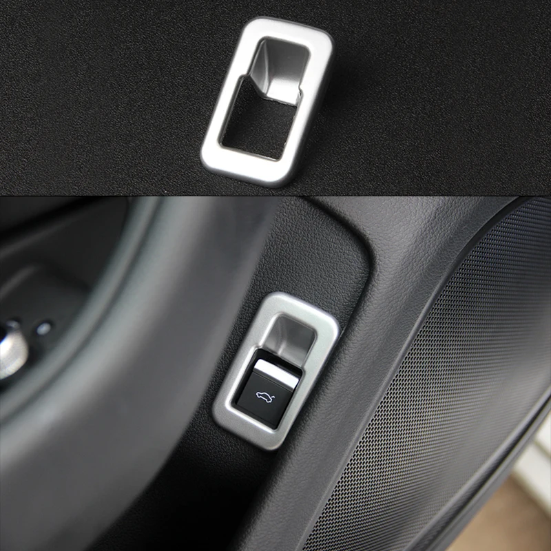 Matte Chrome Interior Trunk Switch Button Cover Trim For 2017-2020 Audi A4 B9 A5
