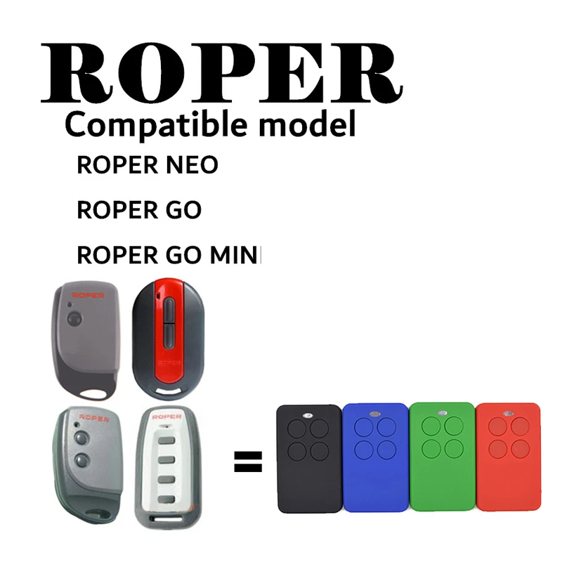 access control cards Command Garage Door Remote Control ROPER GO MINI 2 Clone Rolling Code ROPER NEO Auto Scan 4CH 433MHz 2020 New Arrivals keypad fingerprint door lock