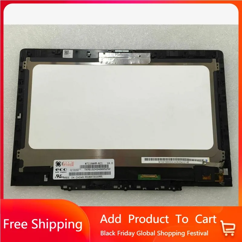 

11.6 inch LED Assembly For Lenovo Ideapad Yoga 310-11 80U2 Flex 4-11 80U3 HD 1366X768 LCD Display Touch Screen Panel