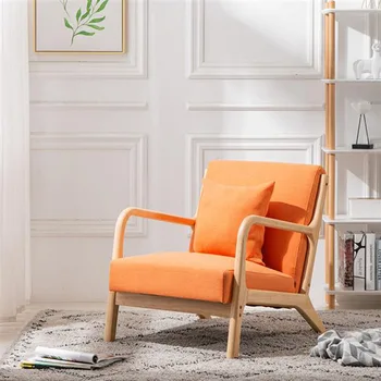 

[US-W]Fabric Oak Sofa Orange (66 x 68 x 75cm)