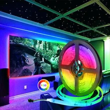 Led 스트립 2811 ic rgb 5050 led 유연한 빛 300 모드 12 v 스마트 스트립 리본 테이프 hdtv tv 데스크탑 화면 백라이트 바이어스 조명(China)